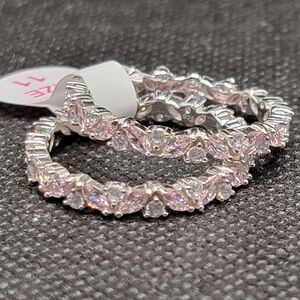BP - RBP5355 - The Sterling Club - Rose Quartz Cubic Zirconia bands - Size 11